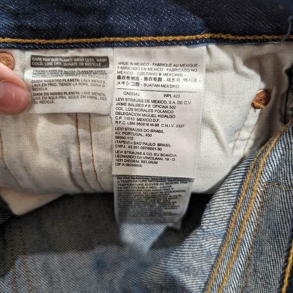 Levi's 501 Straight Button Fly Jeans Medium Wash - Picture 7 of 11